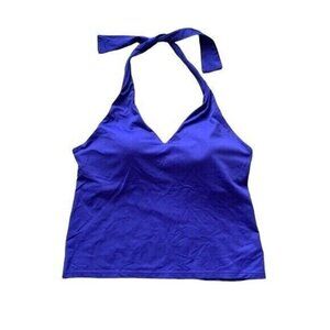 Shock Absorber Blue Halter Neck Sports Bra Top Padded Supportive 36C Activewear